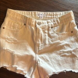 Urban Outfitters  Distressed White Denim Shorts